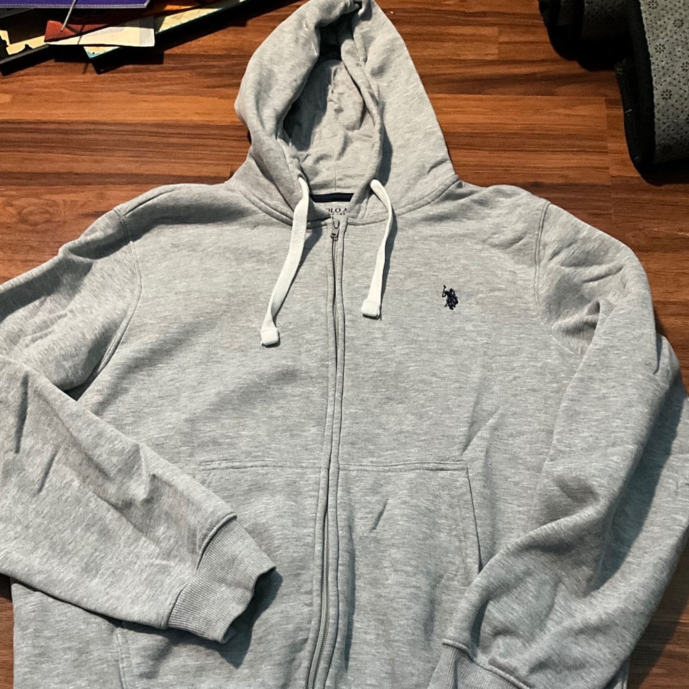 Gray Polo Fleece Jacket